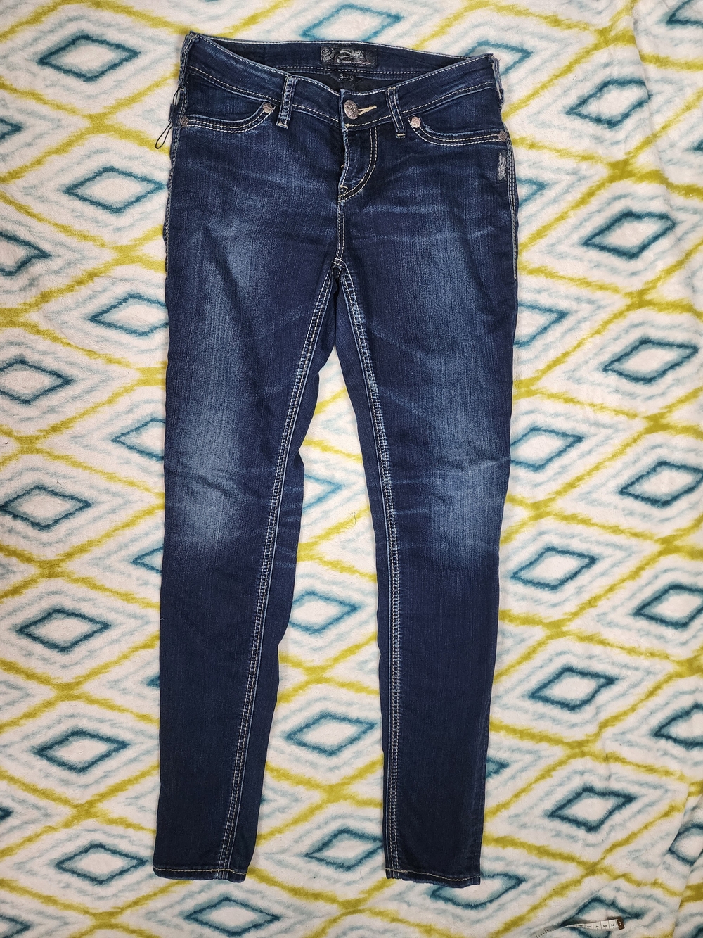 Silver Jeans Indigo Skinny Stretch Jeans